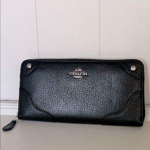 Leather accordion Coach wallet